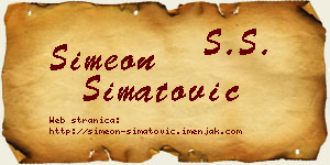 Simeon Simatović vizit kartica